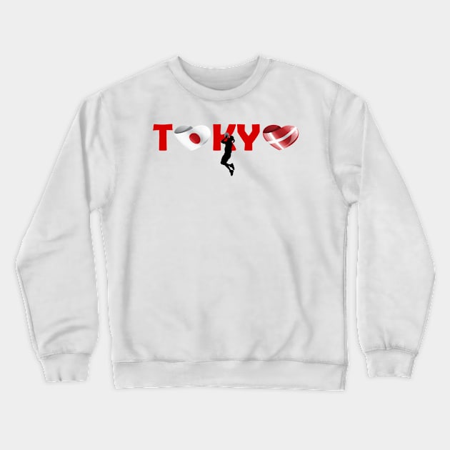 Sports games in Tokyo: Basketball team from Denmark (DK) Crewneck Sweatshirt by ArtDesignDE